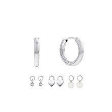 Calvin Klein Jewelry Women's Gift Set Dangle and Drop Earrings Color: Silver (Modell: 35700001)