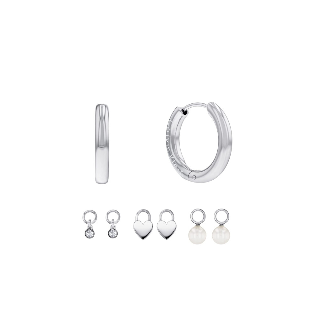 Calvin Klein Jewelry Women's Gift Set Dangle and Drop Earrings  Color: Silver (Model: 35700001)