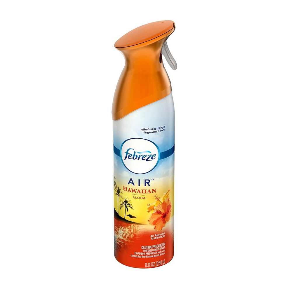 Febreze Air Freshener and Odor Eliminator Spray  Linen & Sky and Hawaiian Aloha Scents  8.8oz (Pack of 4)
