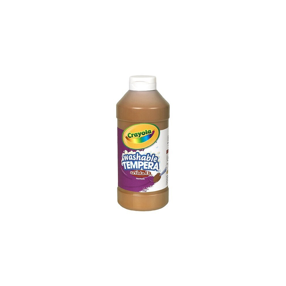 Crayola Artista Ii Washable Tempera Paint 16 Oz Brown