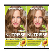 Garnier Hair Color Nutrisse Nourishing Creme 72 Tmavo b   ov    blond (Sweet Latte) Permanentn    farba na vlasy 2 ks (balenie sa m   e l   it)
