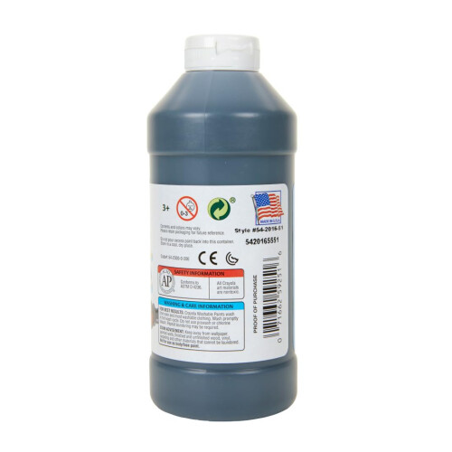 Crayola Crayola abwaschbare Farbe, Schwarz, 16 oz. 2