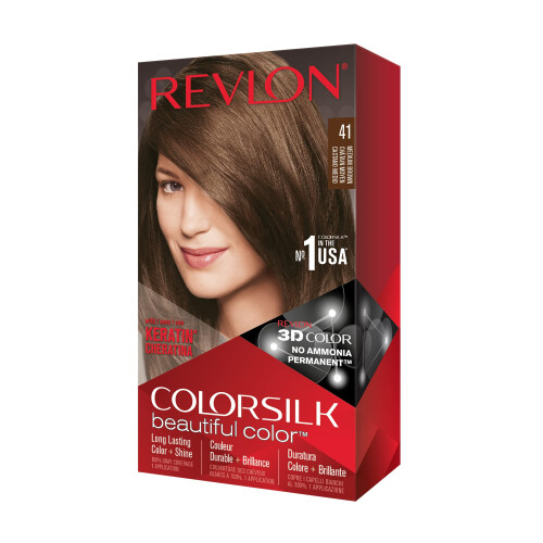 Revlon Revlon ColorSilk Χρώμα Μαλλιών, Μέτριο Καφέ (Συσκευασία 3 τεμάχια)
