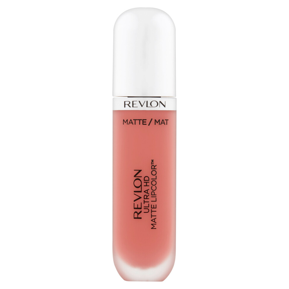 REVLON Ultra HD Matte Lipcolor Velvety Lightweight Matte Liquid Lipstick in Nude Brown 0.2 oz  Embrace (640)  1 Count
