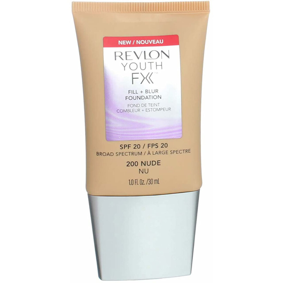 Revlon Youth Fx Fill + Blur Foundation  Nude  1 Fluid Ounce