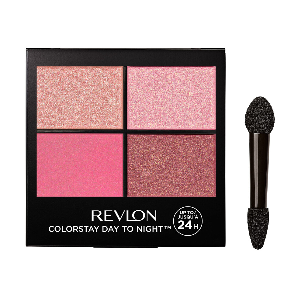 Revlon ColorStay Day to Night Eyeshadow Quad  Longwear Shadow Palette with Transitional Shades and Buttery Soft Feel  Crease & Smudge Proof  565 Prett