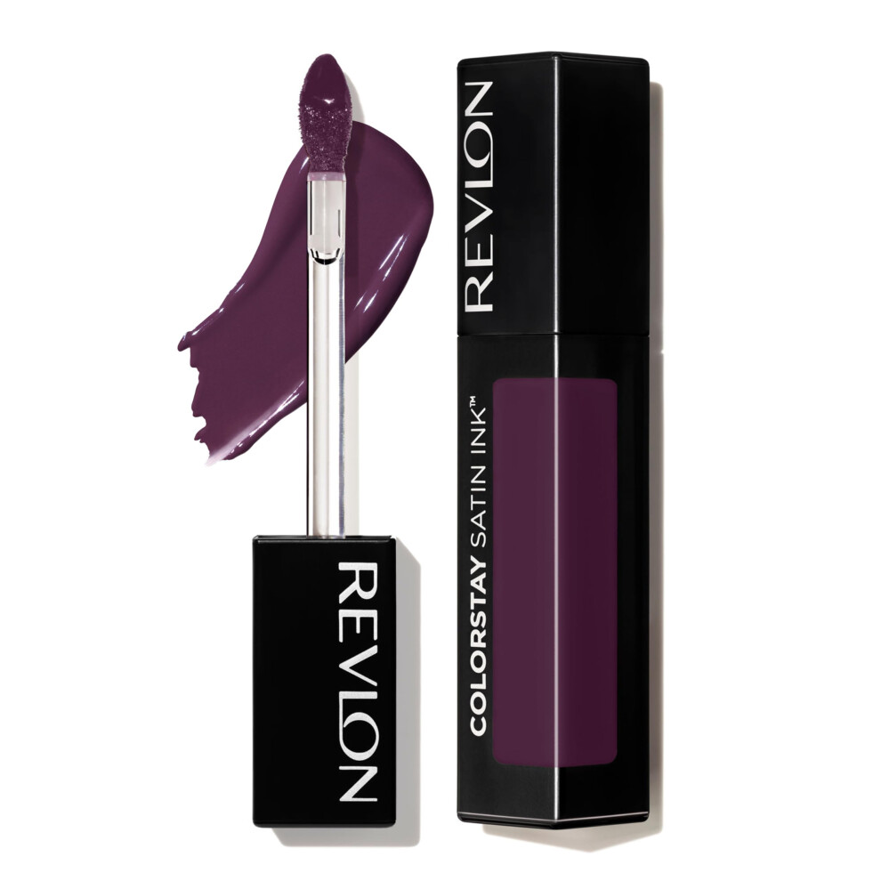 Revlon Liquid Lipstick Lip Makeup Colorstay Satin Ink Langhoudende Rijke Lipkleuren Geformuleerd Met Zwarte Bessenzaadolie 023 Up All Night 0,17-image