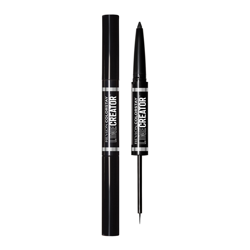 Crayon Eye-Liner Liquide Et Kh L Charbonneux Revlon Colorstay Line Creator, Maquillage Pour Les Yeux, Waterproof Et Sans Transfert, Occultant, 0,-image
