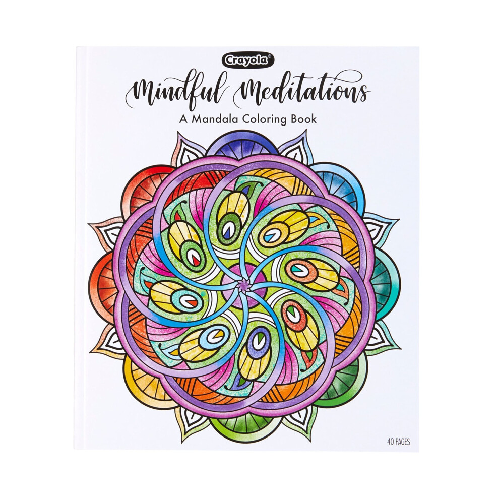 Crayola Mandala Coloring Book  Mindful Meditations  40 Premium Coloring Pages  Gift  Multicolor