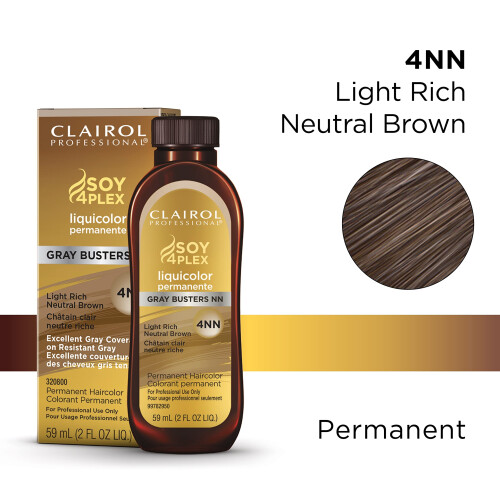 Clairol Clairol Professional Μόνιμο Liquicolor για Σκούρα Μαλλιά, 4nn Πλούσιο Ουδέτερο Καφέ, 2 oz 1
