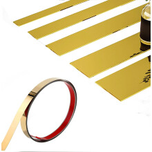 Gouden wandafwerking 5,5 meter roestvrij staal Peel and Stick wandafwerking Gemetalliseerde spiegelachtige afwerking Flexibele spiegelwand Plafond Vl