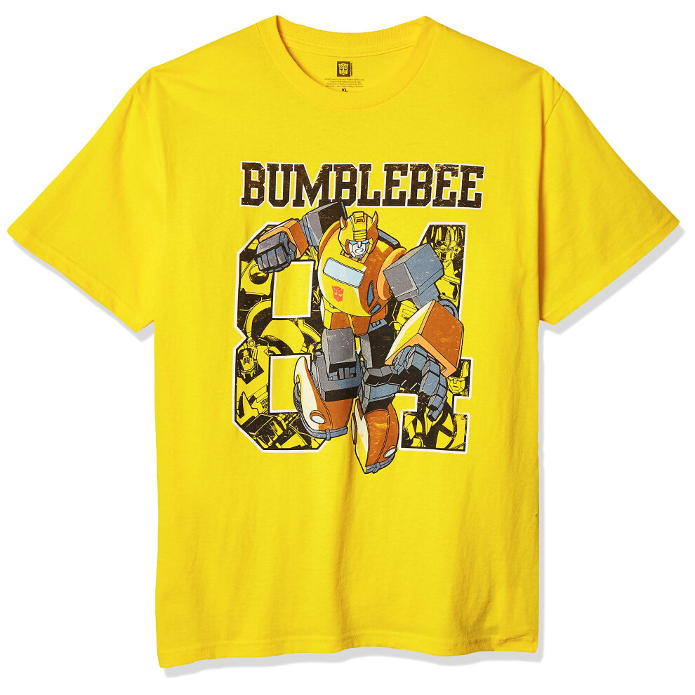 Transformers Big Boys' Bumblebee '84 Short Sleeve Tee  Yellow  Small