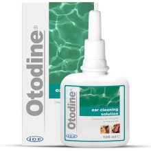 ICF Otodine | Cat & Dog Ear Cleaner Solution | Dog Ear Drops to Stop Wax Build Up, Head Shaking, Discomfort, Ear Odour