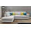 Dakota Fabric Left Light Grey Corner Sofa Suite 2