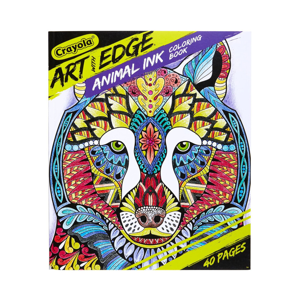 Crayola Art With Edge Jungle Animal Coloring Pages (40pgs)  Cute Animals  Mandala Designs  Teen and Adult Coloring Books
