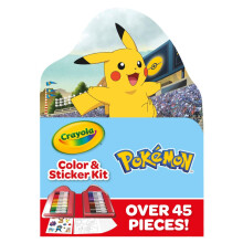 Crayola Pokemon Art Kit for Kids (45pcs), Pokemon Coloring Book Pages, Pokemon Stickers for Kids, Pokemon Toys, Holiday Gift, Ages 4+