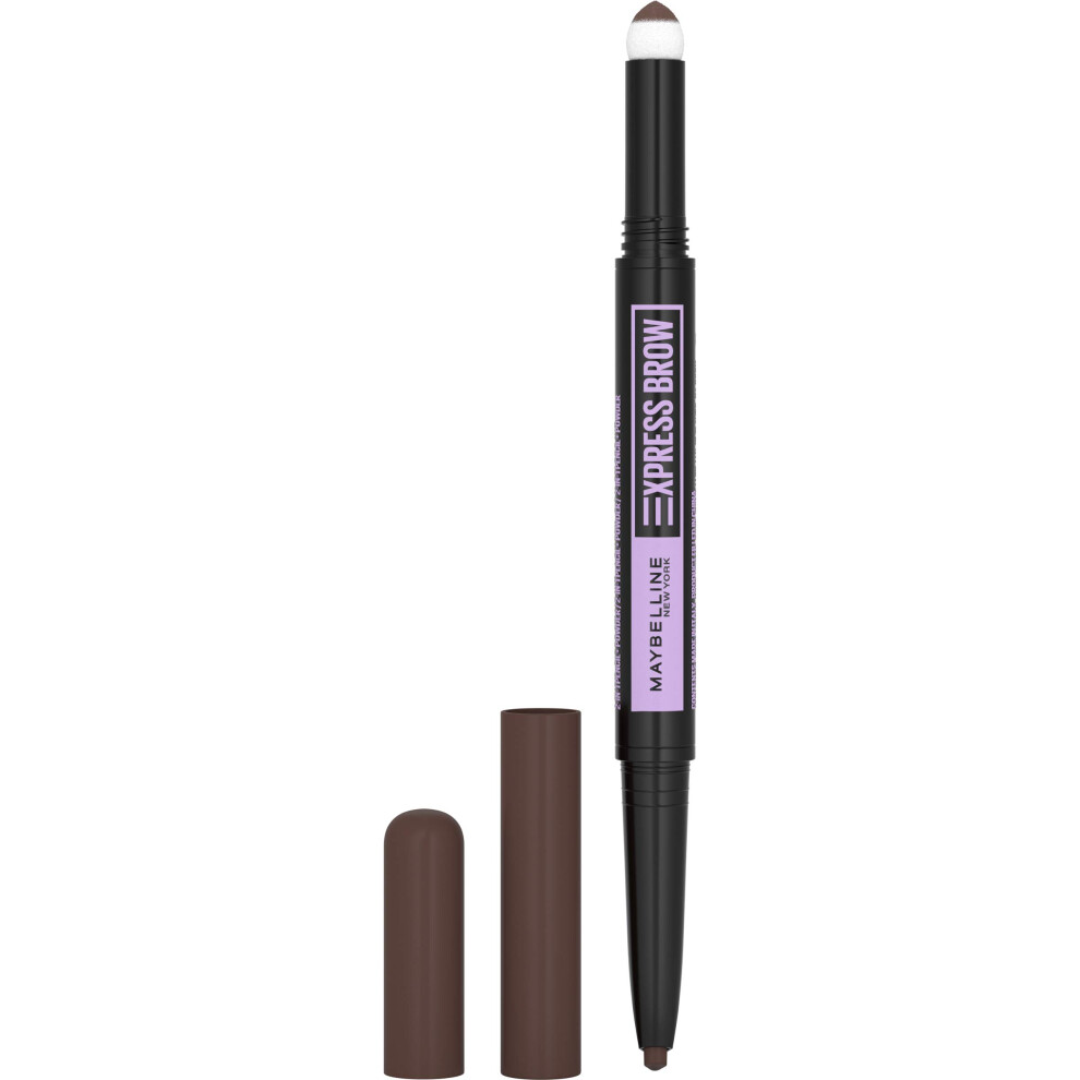 Maybelline New York Maybelline Express Brow 2-in-1 Pencil and Powder  Deep Brown  0.02 Fl. Ounce  260 Deep Brown  0.02 fluid_ounces (Pack of 2)