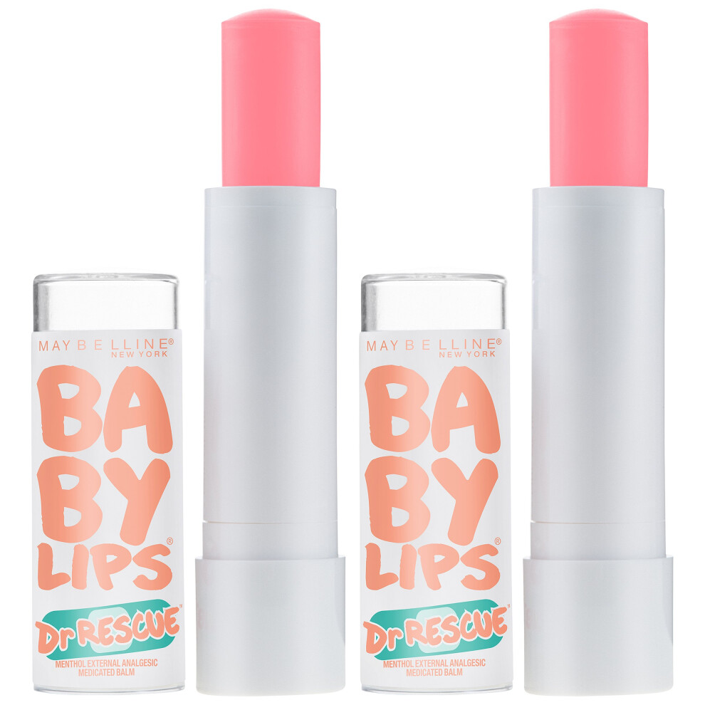 Maybelline New York Baby Lips Dr. Rescue Medicated Lip Balm Makeup  Coral Crave  Pack of 2