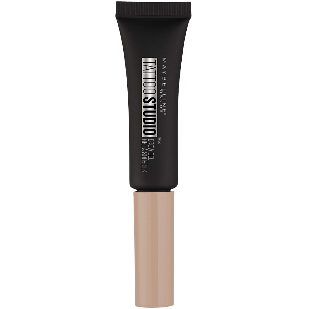 Maybelline TattooStudio Longwear Waterproof Eyebrow Gel Makeup for Fully Defined Brows  Spoolie Applicator Included  Lasts Up To 2 Days  Light Blonde