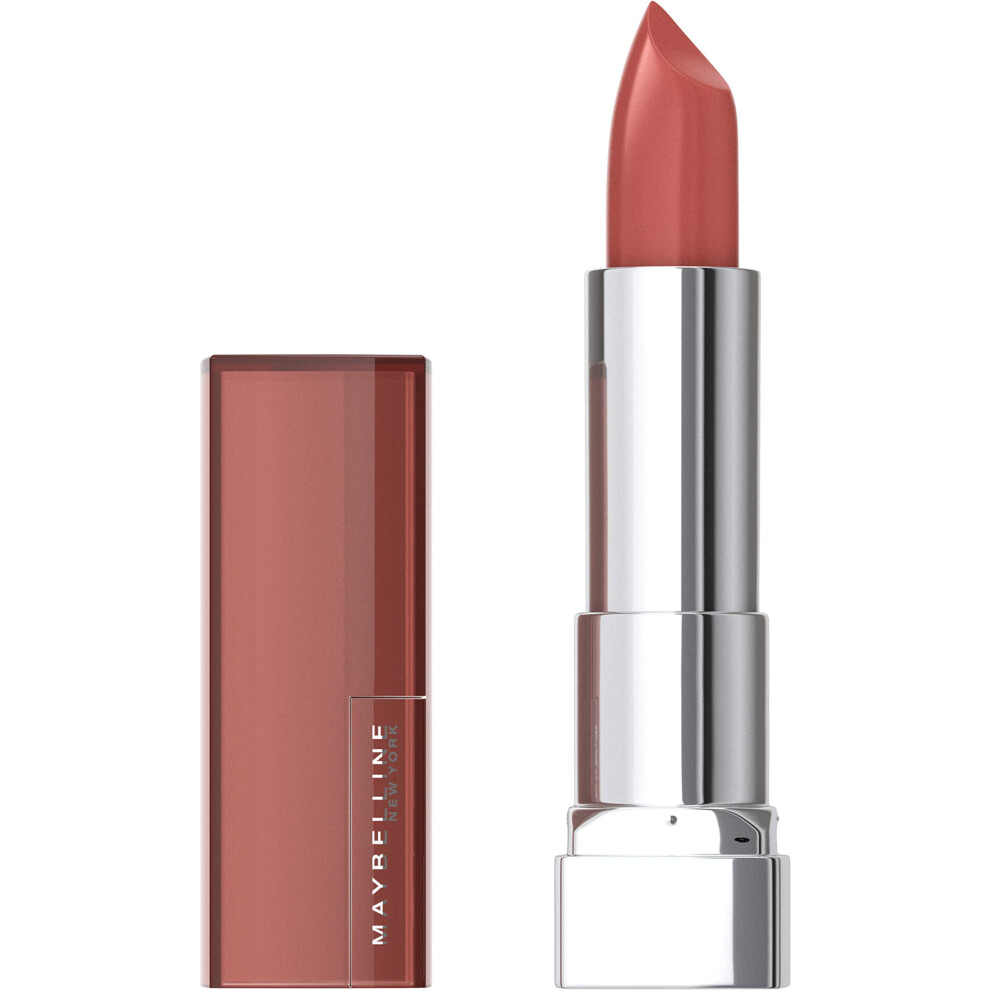 Maybelline Color Sensational Lipstick  Lip Makeup  Cream Finish  Hydrating Lipstick  Nude  Pink  Red  Plum Lip Color  Almond Hustle  0.15 oz; (Packagi-image-OPC-PGRVCF5-NEW