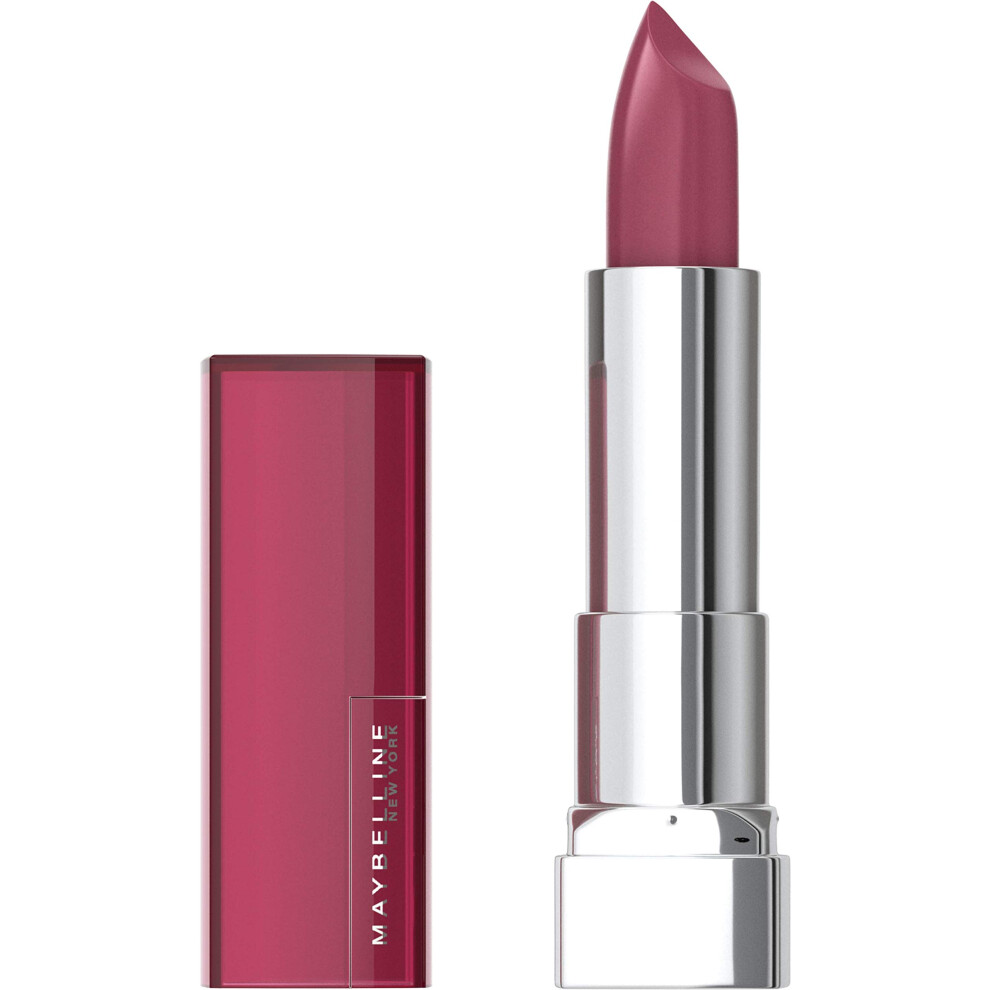 Maybelline Color Sensational Lipstick  Lip Makeup  Cream Finish  Hydrating Lipstick  Nude  Pink  Red  Plum Lip Color  Rose Embrace  0.15 oz; (Packagin