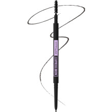 Maybelline Express Brow Ultra Slim Μολύβι Φρυδιών, Μολύβι με Ακρίβεια και Βούρτσα, Μαύρο, 1 Τεμάχιο