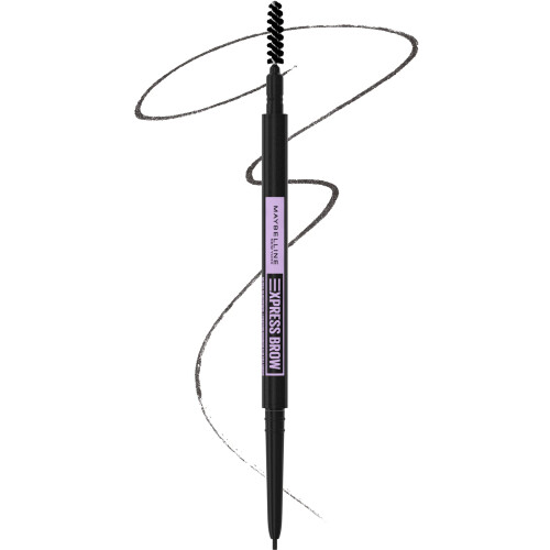 Maybelline Maybelline Express Brow Ultra Slim Μολύβι Φρυδιών, Μολύβι με Ακρίβεια και Βούρτσα, Μαύρο, 1 Τεμάχιο