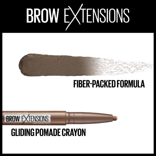 Maybelline Maybelline Brow Extensions Fiber Pomade Crayon Μακιγιάζ Φρυδιών, Απαλή Καφέ, 1 Τεμάχιο 1
