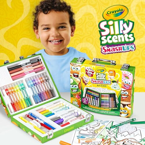 Crayola Σετ ζωγραφικής Crayola Silly Scents Mini Inspiration Art Case Δώρο για παιδιά ηλικίας 4+ ετών 2