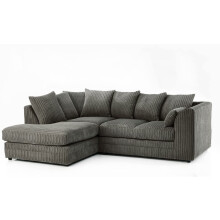 (Left Hand Corner, Grey) Milo Jumbo Cord Corner Sofa