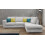 Dakota Fabric Right Light Grey Corner Sofa Suite 2