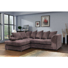 (Left Hand Corner, Chocolate) Milo Jumbo Cord Corner Sofa