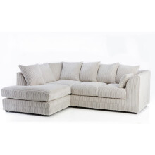 (Left Hand Corner, Mink) Milo Jumbo Cord Corner Sofa