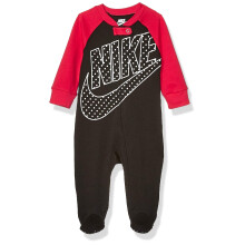 Nike Baby Sportswear Overall met grafische voet Zwart/Rush Roze 3M