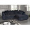 Snugg Furniture (Right Hand Corner, Black) Milo Jumbo Cord Corner Sofa 1