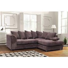 (Right Hand Corner, Chocolate) Milo Jumbo Cord Corner Sofa