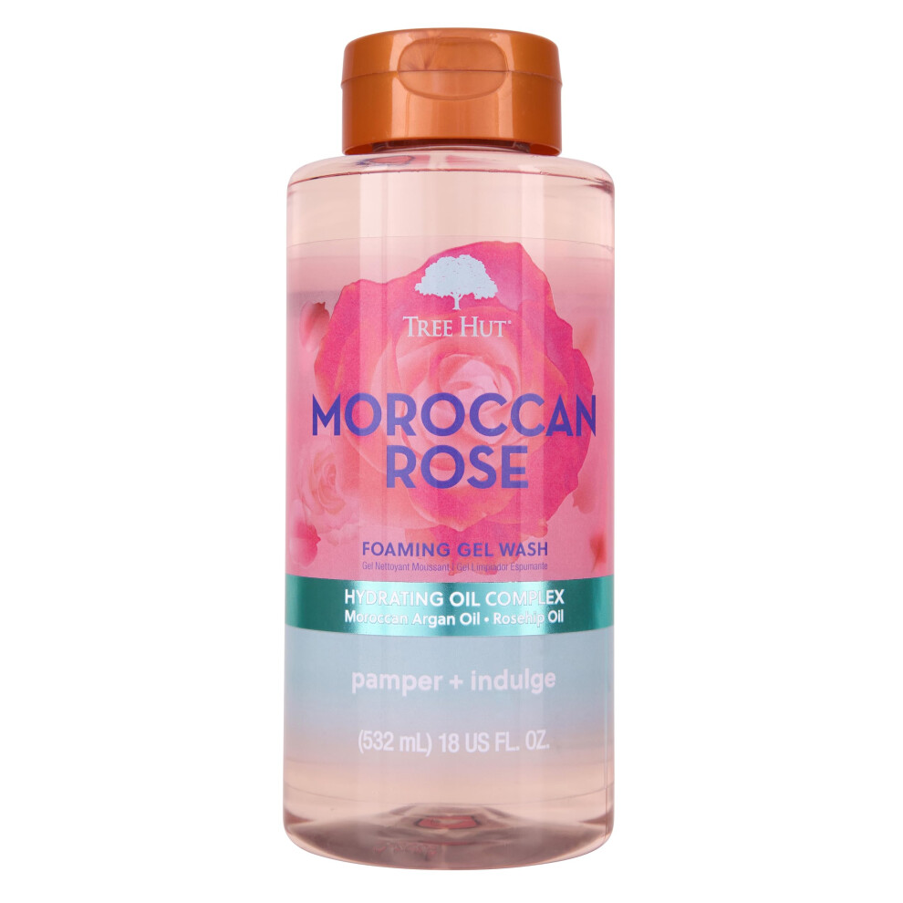 Chatka Na Strome Tree Hut Moroccan Rose Nourishing & Moisturizing Foaming Gel Wash 18 Oz. Hydrating