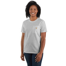 Carhartt dam Loose Fit Heavyweight Kortärmad Pocket T-shirt Arbete Utility T Shirt, Heather Gray, Medium US