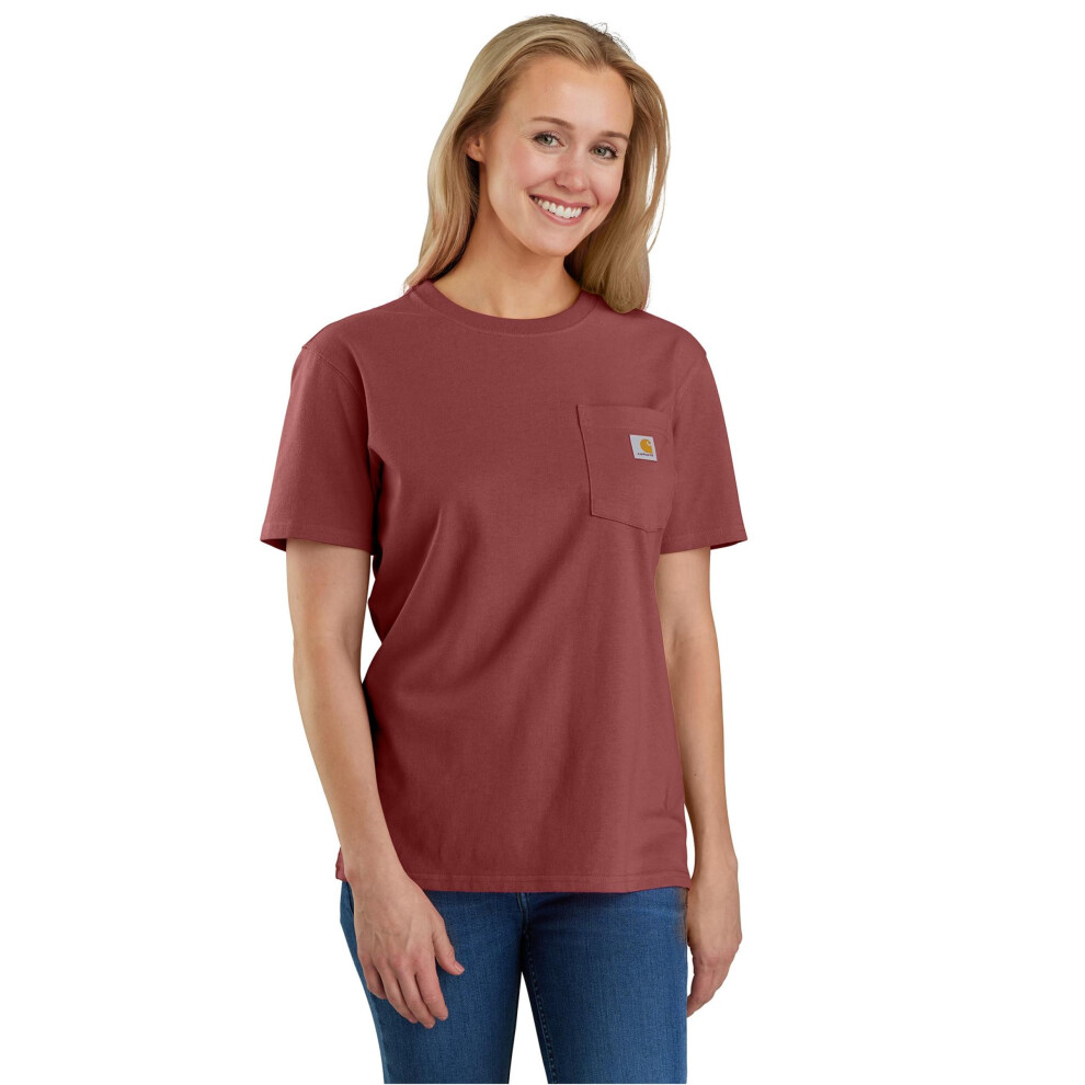 Carhartt Women's Loose Fit Heavyweight Short-Sleeve Pocket T-Shirt  Barnwood