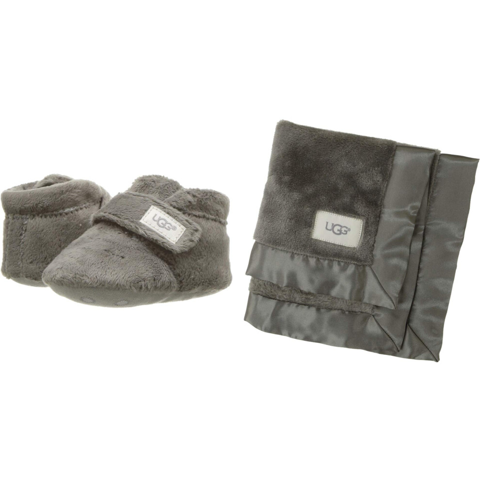 UGG Kids' Bixbee and Lovey Ankle Boot  Charcoal  4/5