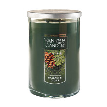 Candle Yankee Balsam ?i Cedar parfumat Clasic Lumnare de Tumbler Dual-Wick de 22 de ani peste 75 de ore Timp de ardere Ideal pentru sezonul sarb