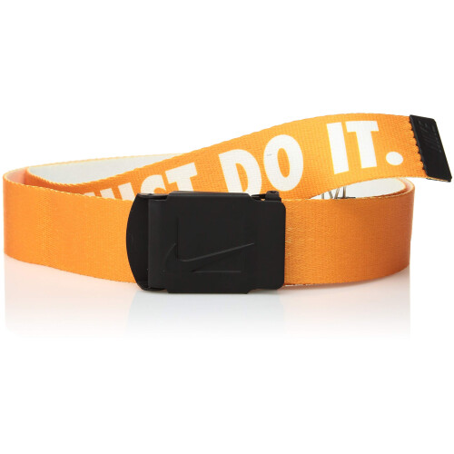 Nike NIKE Men's Standard Just Do It Reversible Web  Orange Peel  O/S