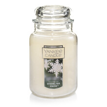 Lumnare Yankee Sparkling Snow Parfumat Clasic 22oz Borca mare de borcan Single Wick Lumnare peste 110 ore de ardere | Cadouri de vacan?a pentru