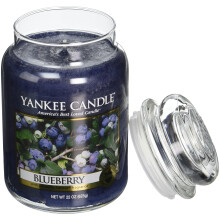Yankee Candle Blueberry Scented Classic -kynttil  , 22oz, suuri purkki, yksisyd  ninen, yli 110 tunnin paloaika