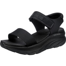 Skechers Cali Women's Women's D'LUX Walker-New Block Sport Sandal  Black/Black  8