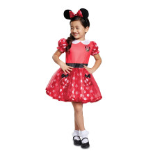 Disfraz de Minnie Mouse de Disney para beb    ni   a, color rojo, talla 12-18 meses (EE. UU.)