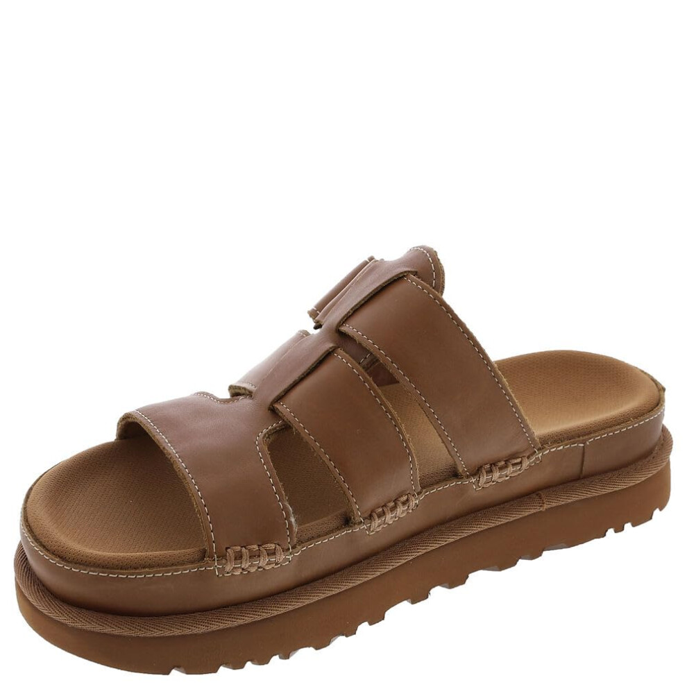 UGG Women's GOLDENSTAR Slide Sandal  TAN  5.5