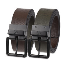 Calvin Klein Men's Reversible Belt Brown/Olive Jean Small (30-32)