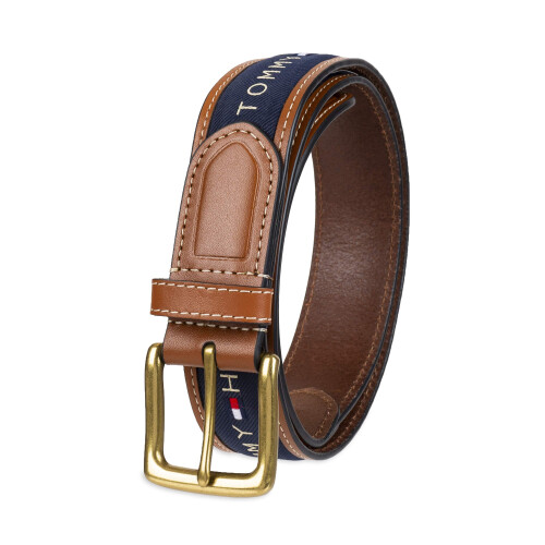 Tommy Hilfiger Ζώνη Tommy Hilfiger ανδρική με κορδέλα (1 τεμάχιο) (Κανονικά μεγέθη & Μεγάλα), Ναυτικό, 34