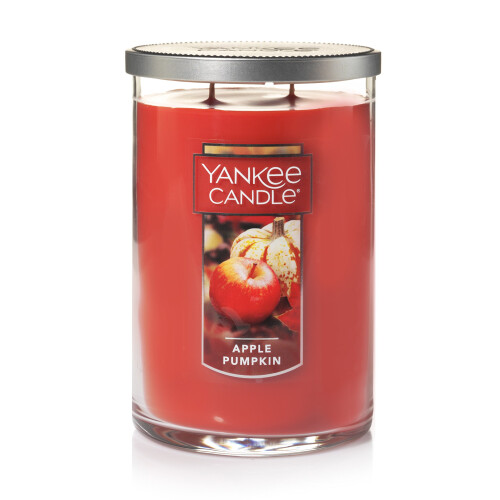 Yankee Candle Yankee Candle Κερί Μήλο-Κολοκύθα, Κλασικό 22oz Μεγάλο Κερί 2-Φωτιάς, Πάνω από 75 Ώρες Καύσης